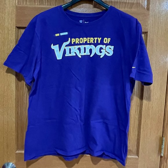THE NIKE TEE MINNESOTA MN VIKINGS Men's XL Purple Short Sleeve T-Shirt Shirt - Picture 1 of 4